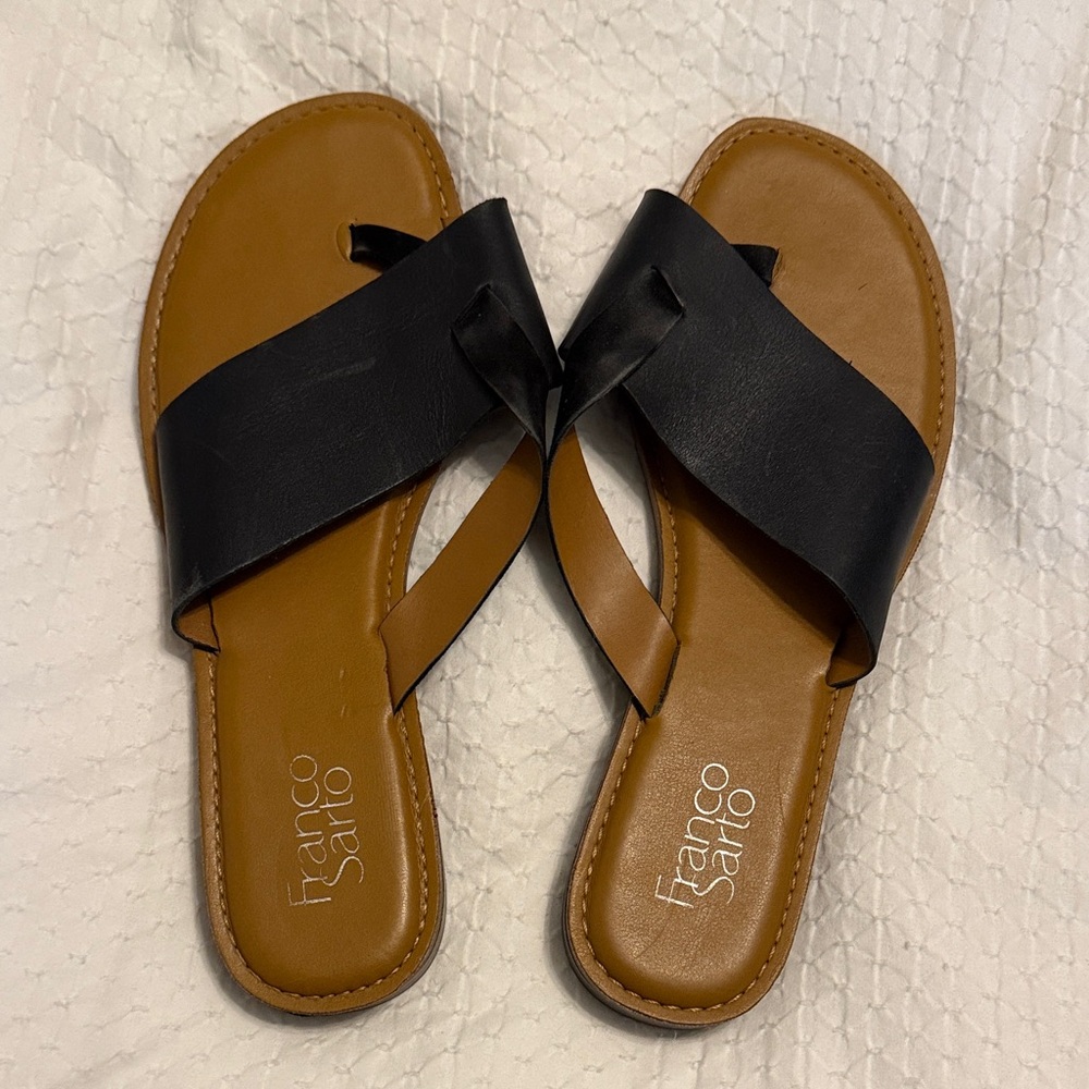 Franco Sarto Tan and Black Women's Sandals